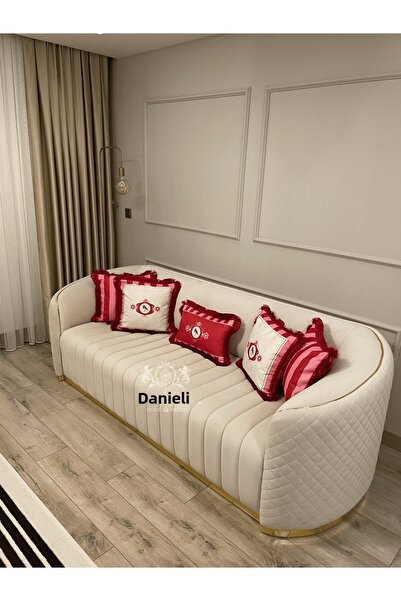 Daniel Home Design Premium |   Love Birds Pink Series Tasseled 5-Piece Throw Pillow Cover Set