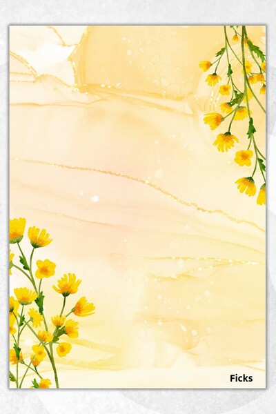 Ficksy A5 Floral Notepad Unlined Notebook - 50 Sheets - Memopad - Notepad - N...