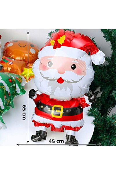 partidolu بالون فويل على شكل سانتا كلوز للعام الجديد مقاس 65 × 45 سم N2 1 قطعة