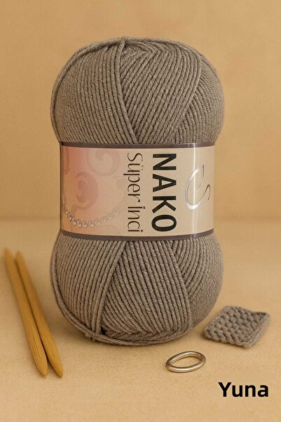 NAKO Super Pearl 25% Wool Hand Knitting Yarn 2000 Mink