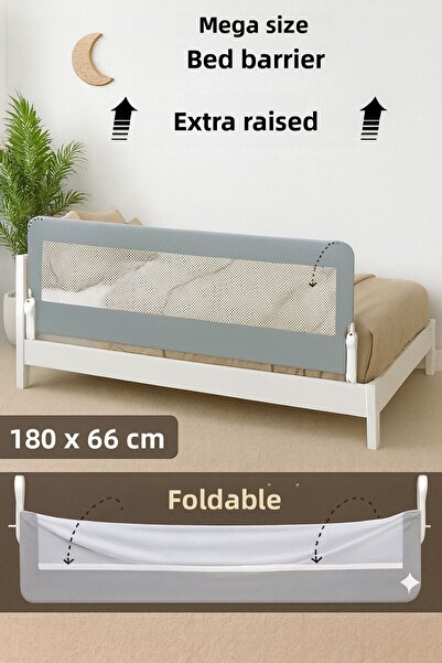 Meleni Baby حاجز سرير أطفال بطول 180 سم - حاجز أمان كبير الحجم