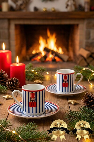 Heda Porselen طقم فناجين قهوة بورسلين لشخصين من Lead Soldier