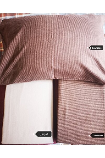 Sarev 100% Cotton Flannel Double Duvet Cover Set