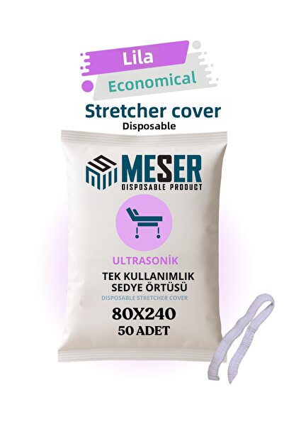 meser disposable product غطاء سرير اقتصادي من الليلك 50 قطعة