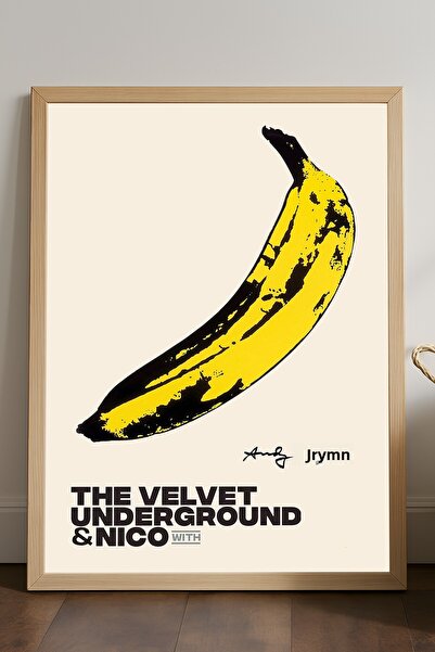 Duvarda Poster cu ramă din lemn de banană, pictură decorativă de perete artis...