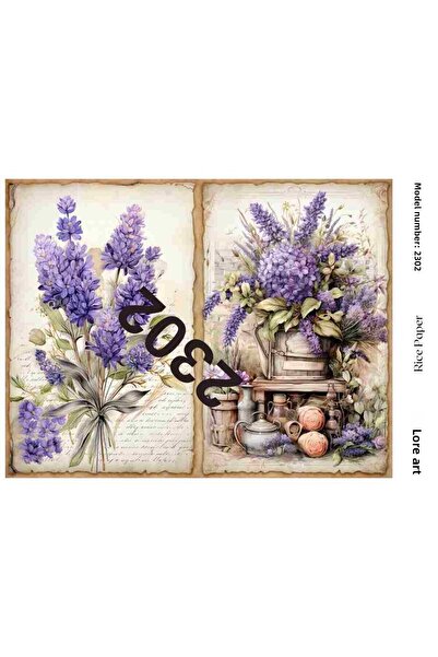 Lora Dekopaj 2302 ديكوباج نحاسي منقوش باللافندر 29*42 سم