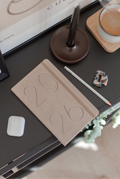 Matt Notebook 2026 Έτος 13x21 cm Ημερολόγιο Μπεζ