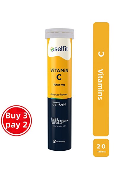Selfit Orange Flavored Vitamin C 1000 Mg Effervescent Tablet