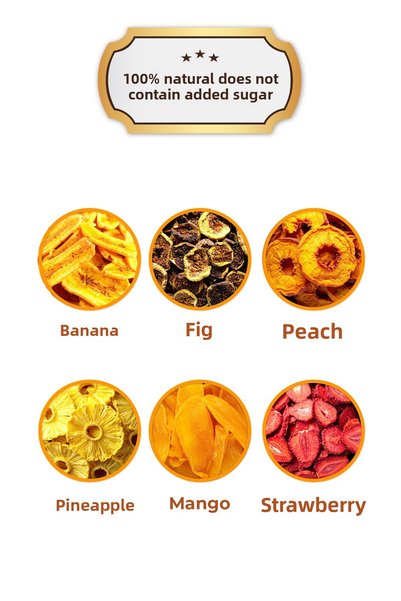 FARMİO Sugar-Free Dried Mixed Fruit – 6 X 70g (420g) – Natural and Without Additives