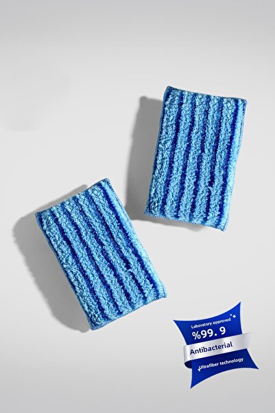 Silva مجموعة من اسفنجات غسيل الأطباق من ألترا فايبر مكونة من قطعتين |   ملمس ثنائي الاتجاه يضيء دون الحاجة للرسم