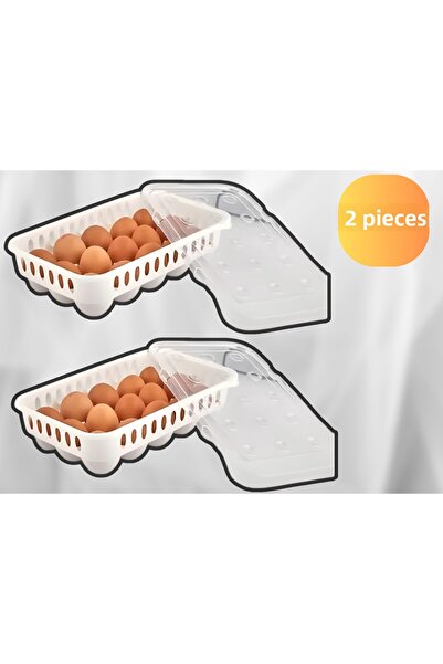 felix express Δοχείο αποθήκευσης αυγών 2 τεμάχια των 15, αποστειρωμένο δοχείο αυγών, οργανωτής αυγών με καπάκι
