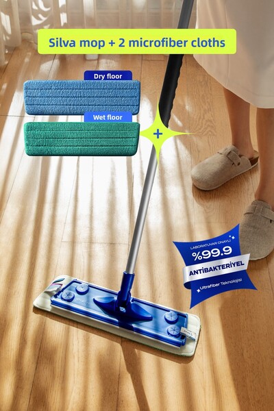 Silva Σετ σφουγγαρίστρων Ultrafiber 2 τεμαχίων – Υγρό και στεγνό πανί σφουγγα...