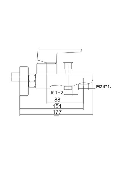 MegaVitrin Venezia Kroma Bathroom Faucet Chrome | Modern Design with Dual Water Inlets 5 Years Warranty