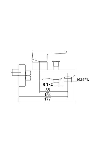 MegaVitrin Venezia Cappadocia Bathroom Faucet Black | Modern Design with Dual Water Inlets 5 Years Warranty