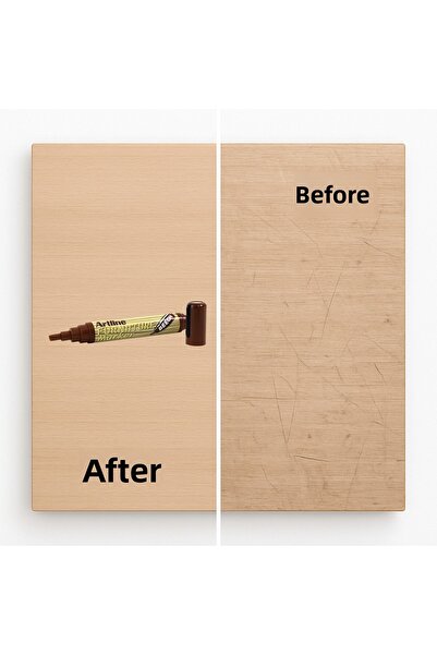 Badem10 Beech Color Furniture Touch up Pen Wood Table Coffee Table Cabinet Pen Hardwood Scratch Remover Crack Filler