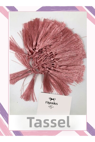 Fiyonks Atölye Tassel, Bookmark, Decoration, Invitation Tassels 50 Pieces