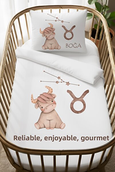 Little Hippo طقم غطاء لحاف سرير الأطفال مقاس 60x100 من بوجا بريسيزيون للأمهات