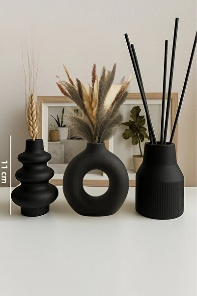 Minima Art Studio Σετ 3 βάζων 11 εκ. μινιμαλιστικού σκανδιναβικού στυλ, δώρο Pinterest, βάζο Pampas