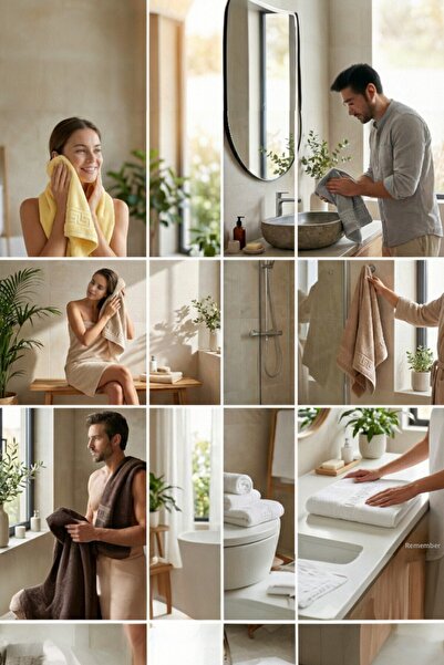 Anılsan 6-Piece Turquoise Greek Hand Towels - 50X90 Cm, 225 Gr, 100% Cotton, Spa and Hotel Towels, for Daily Use