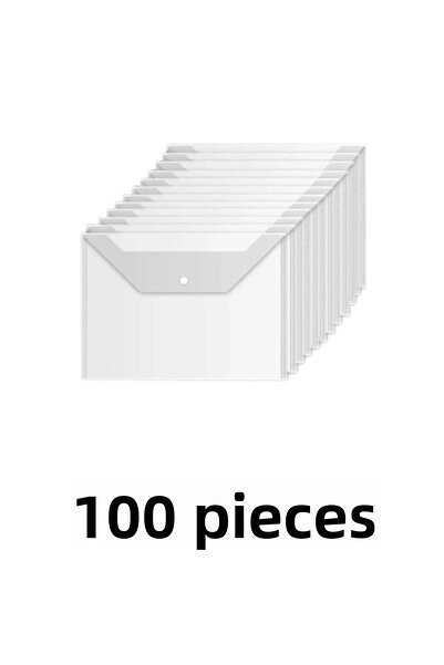 Noki 100 قطعة ملف مغلف شفاف بحجم A4 مع مشبك