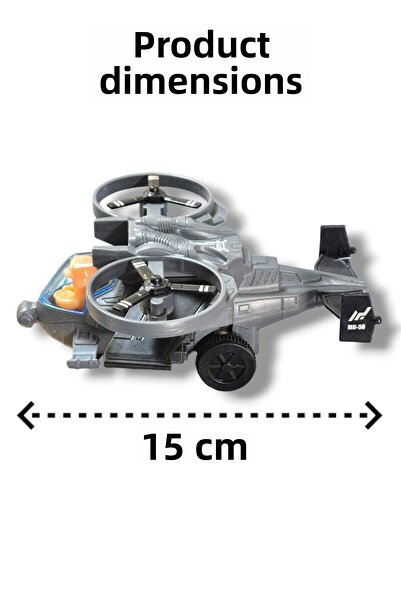 Fidan oyuncak Dual Rotor Helicopter Toy – 360 °   Rotation and Moving Drive Gray