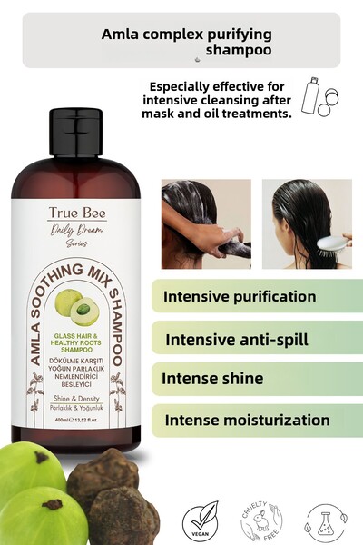 TRUE شامبو أملا لإعطاء اللمعان للمساعدة في النمو السريع للشعر البطيئ 400 مل