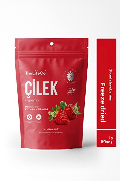 The LifeCo شرائح فراولة مجففة بالتجميد 15 جرام
