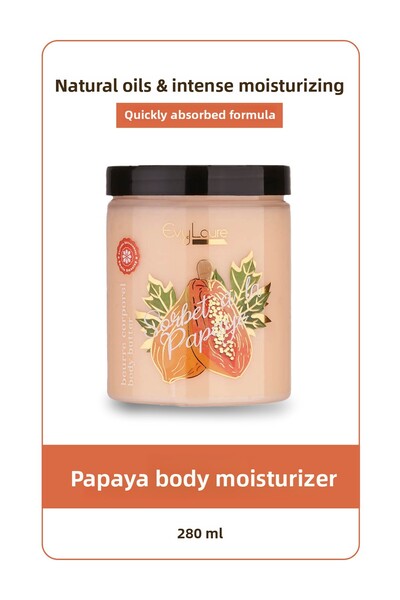 EvyLaure زبدة الجسم بالبابايا |   ترطيب مكثف، عطر دائم، مع زبدة الشيا والزيوت...