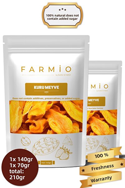FARMİO مانجو مجففة بدون سكر – 210 جرام – طبيعية وخالية من المواد المضافة