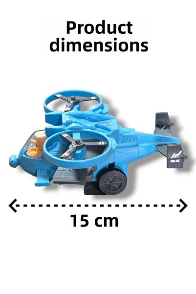Fidan oyuncak Dual Rotor Helicopter Toy – 360 °   Rotation and Moving Drive Blue