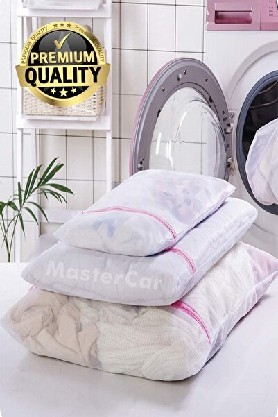 MasterCar 3 Pieces Premium Quality Laundry Net Colorful Zippered Laundry Bag ...
