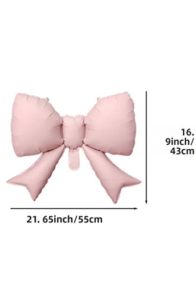 Çemrek Süs Parti Light Pink Powder Bow Foil Balloon 1 Piece 53 cm