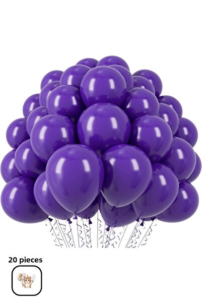 BALOMİS 20 Pieces Purple Balloon Background Balloon Birthday Decoration