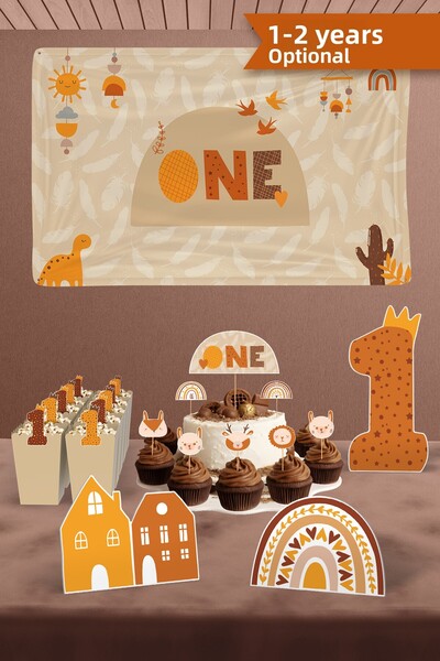 Hey Parti Set de petrecere de aniversare cu tematică naturală Boho – Concept ...