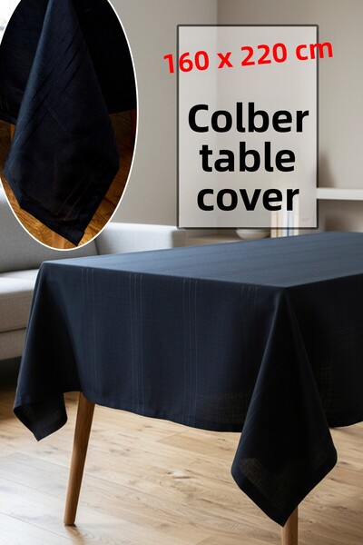 Dantelux Colber Tablecloth (12 Persons) 160X220 - Black