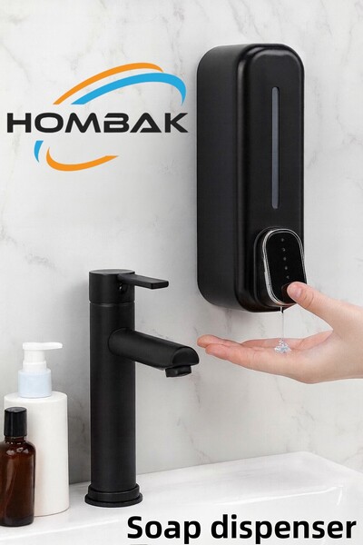 Hombak Dozator de săpun lichid montat pe perete de 350 ml – Dozator de șampon...
