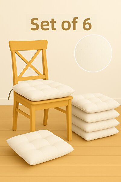 Bemrax طقم وسائد كراسي مكون من 6 قطع - وسائد مريحة وأنيقة وناعمة