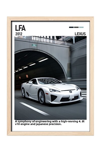 gxe.art Pictură cu poster cu rame din lemn Lexus LFA – V10 Supercar