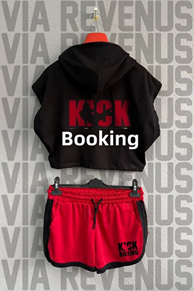 Vordevia طقم رياضي نسائي من Kick Boxing مطبوع مصنوع من القطن بنسبة 100% بغطاء...