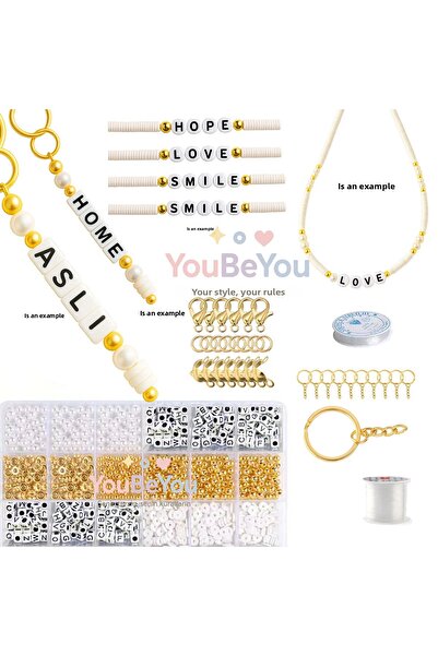 By MO Accessories مجموعة صنع سلسلة المفاتيح والقلادة والأساور باستخدام خرز ال...