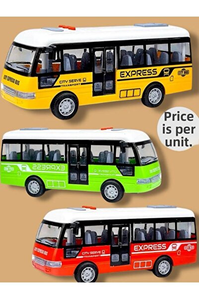 SAZE حافلة صغيرة YM-9907F مع شاشة عرض وصوت موسيقي - حجم المنتج: 19 سم