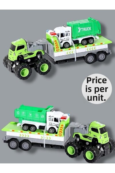SAZE Klx600-365 Vardem Friction Die-Cast 4X4 Truck Carrying Cleaning Vehicles Length:26.5 cm