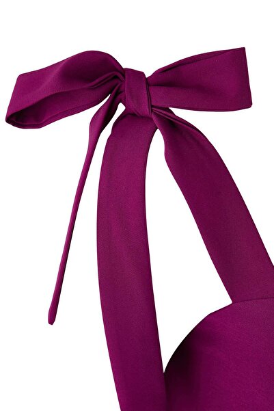 Trendyol Curve Φόρεμα Plum Finike Woven Plus Size