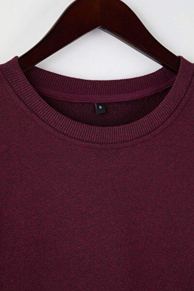 Trendyol Collection Black-Burgundy-Navy Blue 3-Pack Regular/Normal Fit Basic Fleece Inside Sweatshirt Tmnaw26Sw00006