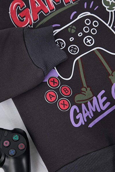 TRENDYOLKIDS Антрацитовий трикотажний комплект TKDAW26AU00057