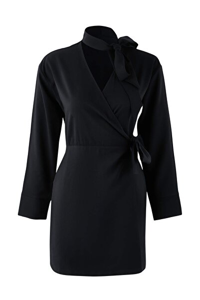Trendyol Collection Black Plain Short / Mini Woven Dress Twoaw26El00291