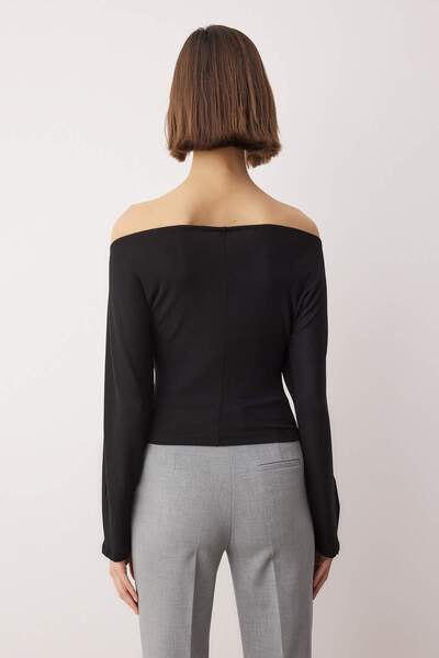 Trendyol Collection Black Knitted Blouse Twoaw26Bz00331