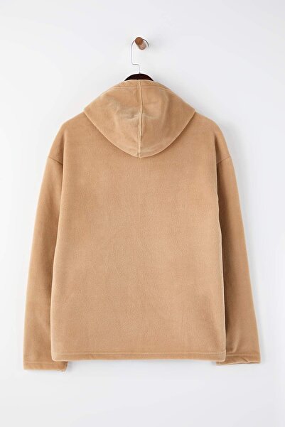 Trendyol Collection Μπεζ oversized Φούτερ TMNAW26SW00029