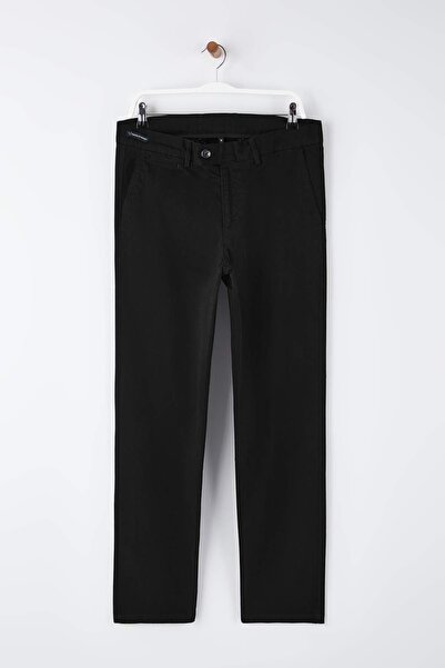 Trendyol Collection Μαύρο ανδρικό υφαντό ελαστικό υφασμάτινο παντελόνι TMNAW26PL00033