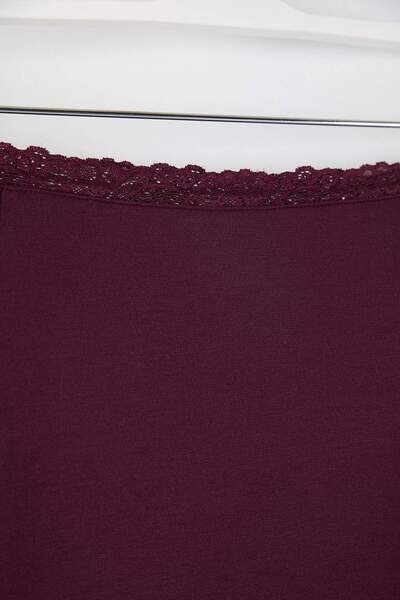 Trendyol Curve Πλεκτή φούστα μεγάλου μεγέθους Plum Midi TBBAW26AZ00028